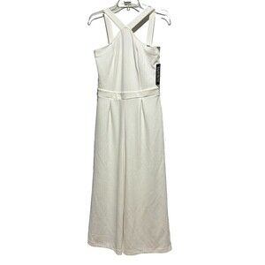 NYC New York & Company Stretch One Piece Romper White S V Neck
